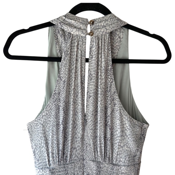 ANTHROPOLOGIE NWOT MARFA SNAKE PRINT FAUX WRAP MIDI DRESS | SIZE: 2 - Picture 11 of 16